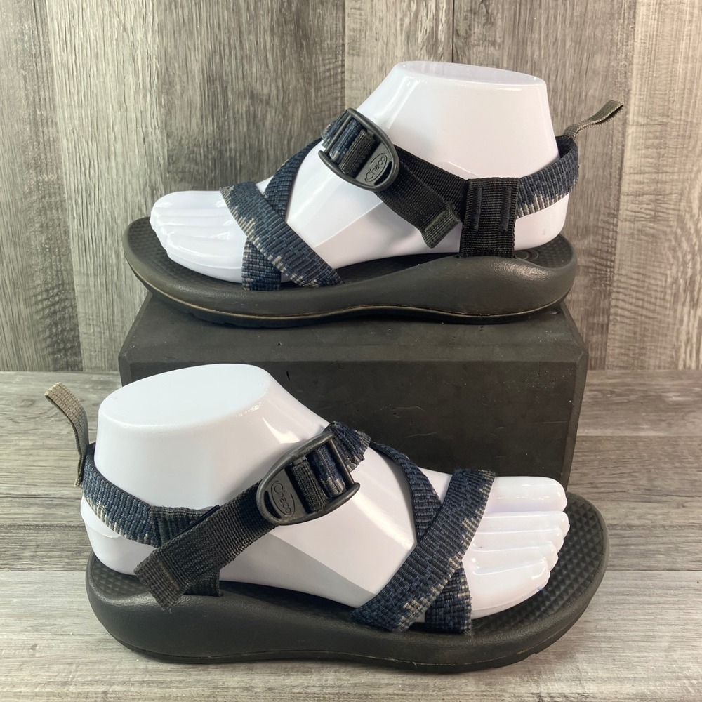 Chaco Kids Z1 Ecotread Blue Grey Geometric Sport Sandals Size 4 J180271
